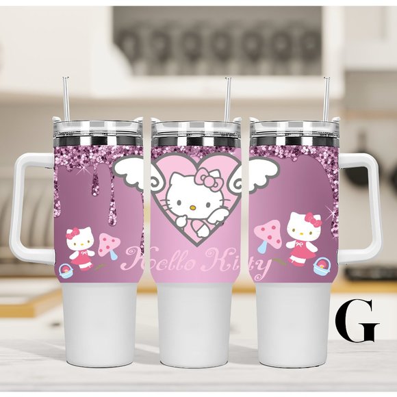 Sanrio Hello Kitty Tumbler 40 oz tumbler with hand carry handle and straw - Picture 15 of 17